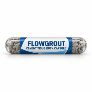 FLOWGROUT CEMENTITIOUS ROCK CAPSULE