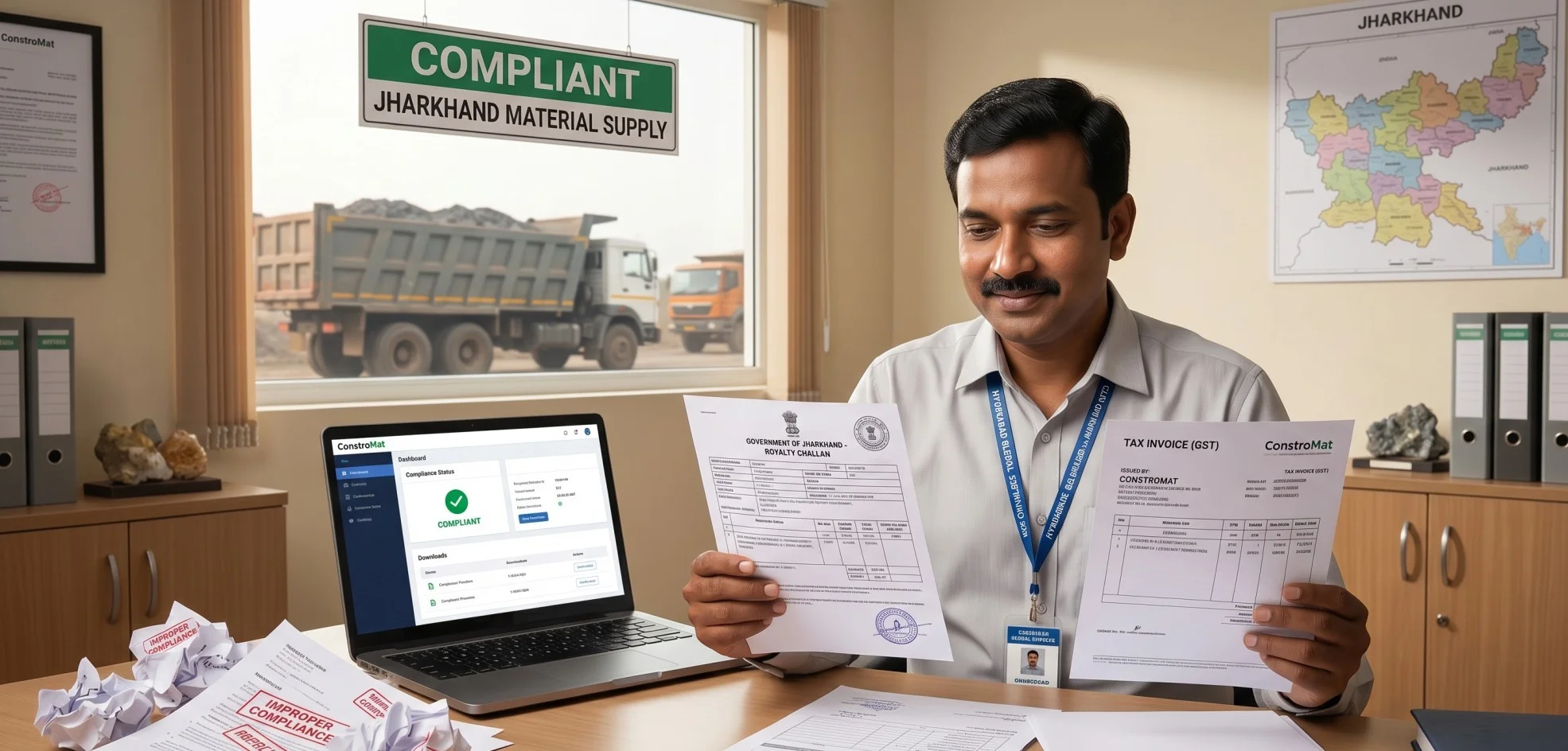 Compliant Sand Supply Across State Lines — Royalty Challans and GST Guaranteed